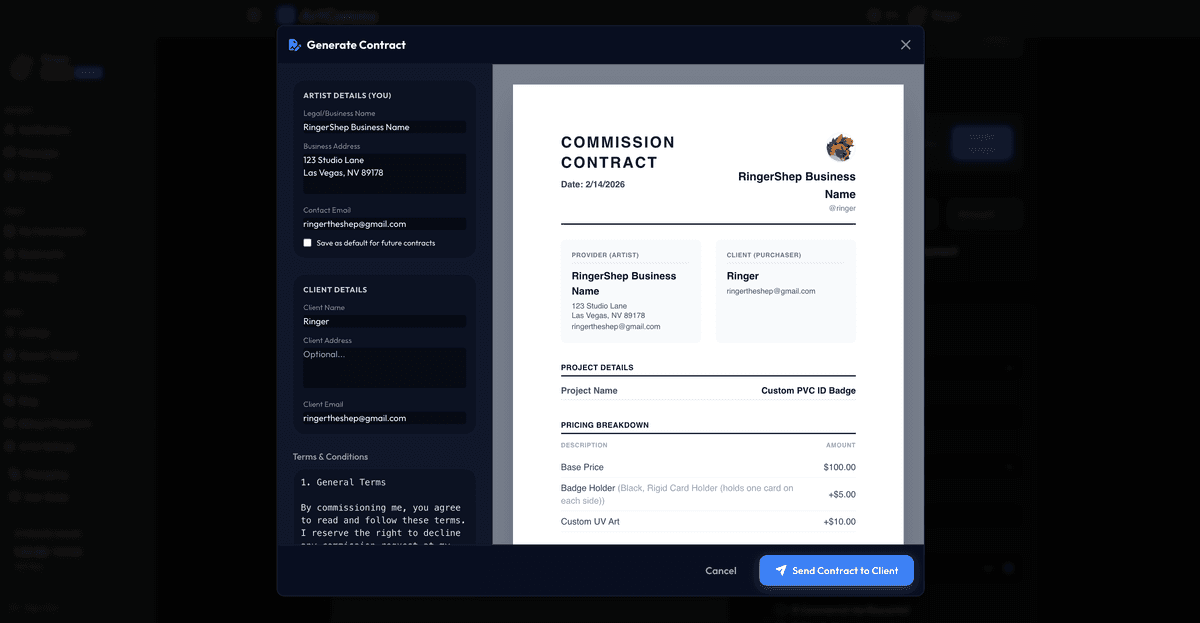Contracts and Invoices