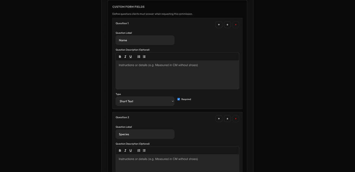Custom Forms