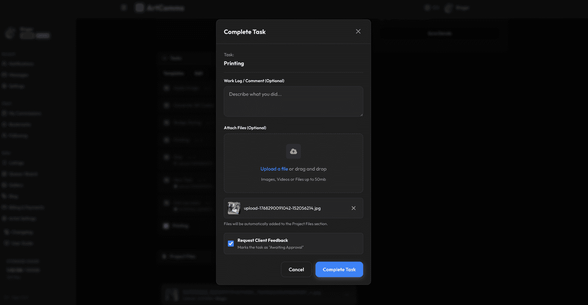 File Uploads and Approvals