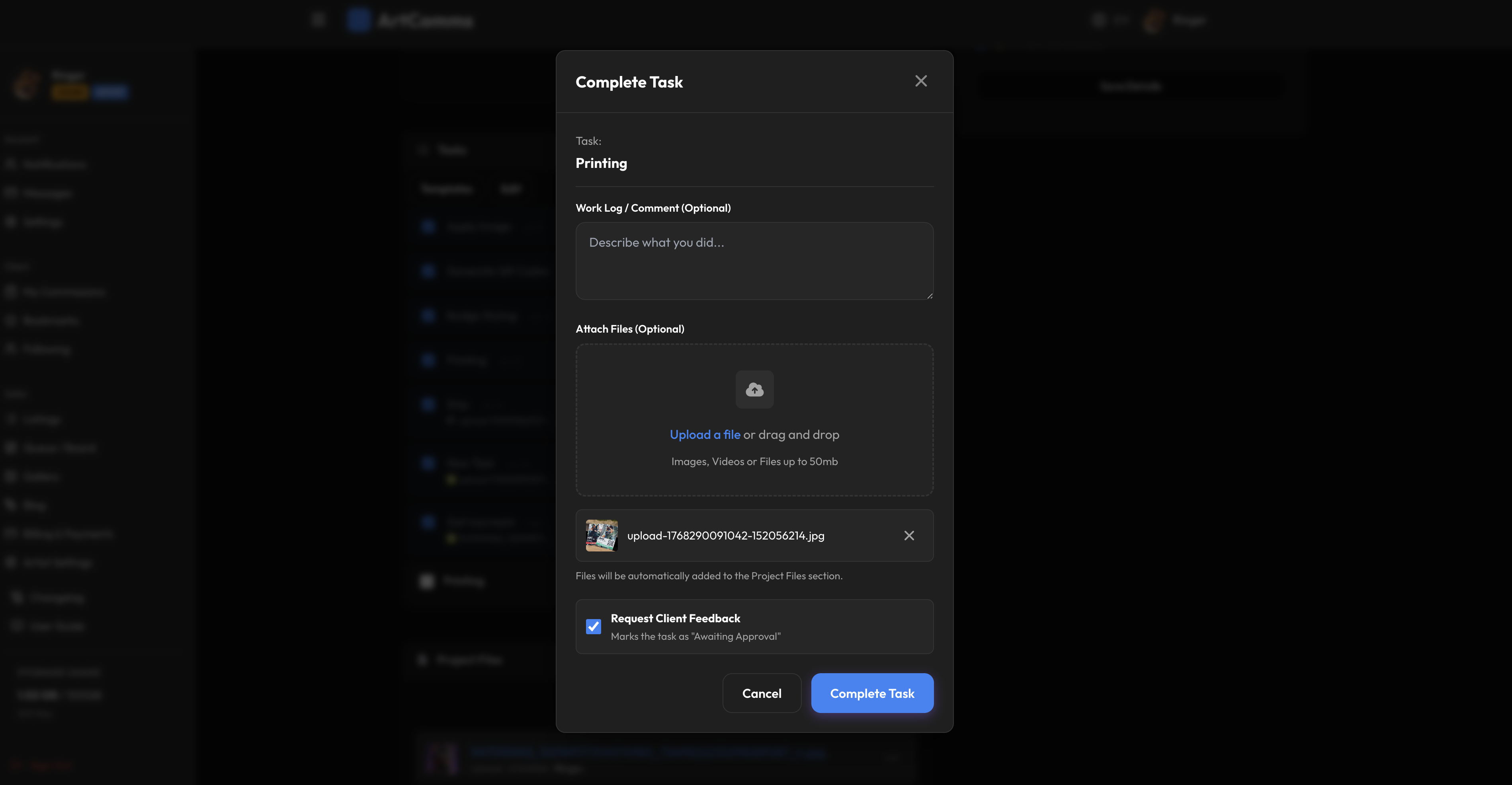 Task Management and Activity Logs